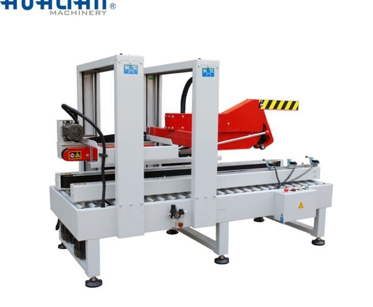 Máquina automática de sellado de cartón con solapa