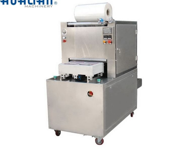 Máquina de envasado al vacío de bandeja semiautomática